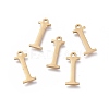 Ion Plating(IP) 304 Stainless Steel Charms STAS-K215-03G-1