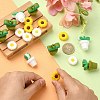 20Pcs 4 Styles Food Grade Eco-Friendly Silicone Beads SIL-YW0001-18-4