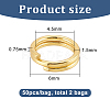 BENECREAT 2 Bags Brass Split Rings FIND-BC0005-12B-2