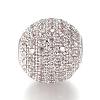 CZ Jewelry Brass Micro Pave Cubic Zirconia Round Beads ZIRC-M024-06P-2
