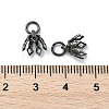 Flower Rack Plating Brass Filigree Bead Cap Bails KK-L102-27B-3
