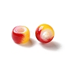 Spray Painted ABS Plastic European Beads KY-G033-02A-05-2