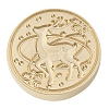 Christmas Series Wax Seal Brass Stamp Head AJEW-M037-01G-16-2