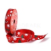 5 Yards Christmas Polyester Printed Grosgrain Ribbon OCOR-A008-01H-2