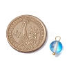 Dyed Synthetic Moonstone Round Charms PALLOY-JF02690-02-2