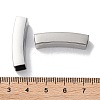 Non-Tarnish 304 Stainless Steel Tube Beads High Polished STAS-B066-01P-3