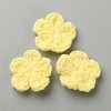 Peach Blossom Handmade Crochet Cotton Ornament Accessories AJEW-WH0326-53K-1