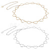   2Pcs 2 Style Alloy Heart Waist Chains AJEW-PH0004-05-1