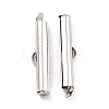 Non-Tarnish 304 Stainless Steel Slide On End Clasp Tubes STAS-C044-08C-P-1