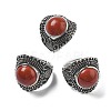 Natural Red Jasper Adjustable Rings RJEW-I108-03AS-06-4
