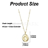 1Pc Initial Letter Brass Pendant Necklaces NJEW-YW0001-24O-2