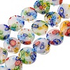 Handmade Millefiori Glass Beads Strands LK139-3