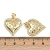 Brass Micro Pave Cubic Zirconia Pendants X-ZIRC-I367-07G-06-3