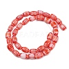 Handmade Millefiori Glass Oval Bead Strands LK-Z001-01B-06-4