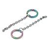 Ion Plating(IP) 304 Stainless Steel Split Key Ring Clasps STAS-L226-009A-M-2