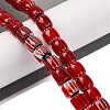 Handmade Lampwork Chevron Beads Strands LAMP-K041-01B-09-2