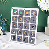20 Grids Rectangle Felt Wall Mounted Brooch Organizer Display Stands ODIS-WH0038-97-7