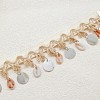 Boho Beach Natural Shell & Plastic Disc Tassel Anklets WGCB1C3-01-2