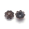 Tibetan Style Alloy Bead Caps X-TIBEB-00955-R-NR-1