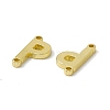 Rack Plating Brass Letter Connector Charms KK-C007-38G-P-3