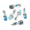 Faceted Transparent Glass Charms GLAA-Q026-08-3