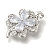 Brass Micro Pave Cubic Zirconia Pendants KK-B122-01A-P-2