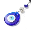 Handmade Lampwork Evil Eye Pendant Decoration HJEW-JM00791-01-3