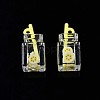 Imitation Drink Resin Pendants CRES-S359-32-4