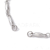 Non-Tarnish 304 Stainless Steel Bar Link Chain Bracelet Making AJEW-JB01245-02-2