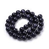 Synthetic Blue Goldstone Beads Strands X-G-S259-41-6mm-2
