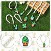 7Pcs 7 Styles Cactus PVC Plastic Cup Charms HJEW-CJ0001-19-3