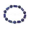 Natural mixed Gemstone Round Beaded Stretch Bracelets for Women BJEW-JB11137-3