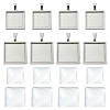 8Pcs 2 Styles 304 Stainless Steel Pendant Cabochon Settings STAS-YW0003-49-1