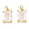 Brass & Glass Pendants KK-Q085-15G-01-1