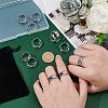 12Pcs Stainless Steel Grooved Finger Ring Settings STAS-UN0038-94A-2