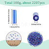 100G Opaque Colours Glass Round Bugle Beads SEED-SC0001-39D-2