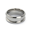 201 Stainless Steel Grooved Finger Ring Settings STAS-WH0029-52B-P-1