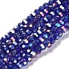 Electroplate Glass Beads Strands LS-EGLA-R016-4m-1-1