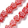 Handmade Millefiori Lampwork Beads Strands LAMP-F035-09F-1