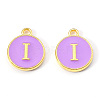 Golden Plated Alloy Enamel Charms ENAM-S118-10I-1