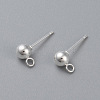 304 Stainless Steel Ball Stud Earring Post STAS-H410-10S-B-1