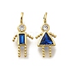 Brass Micro Pave Cubic Zirconia Pendants KK-D339-02G-09-1