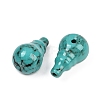 Dyed Synthetic Turquoise 3 Hole Guru Beads G-C198-01A-07-2