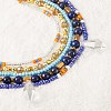Sparkling Glass Seed Beads 5 Layered Anklet AJEW-SW00006-03-2