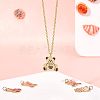 5Pcs 5 Style 316 Surgical Stainless Steel Enamel Pendants STAS-UN0035-99-3