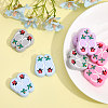 CHGCRAFT 8Pcs 4 Colors Food Grade Eco-Friendly Silicone Beads SIL-CA0002-16-5