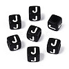 Initial Acrylic Horizontal Hole Beads OACR-ZX006-35J-1