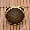 Vintage Brass Ring Components and Clear Glass Cabochons DIY-X0199-AB-NF-3