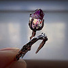 Alloy Glass Cuff Open Rings WG86608-01-2