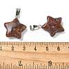 Natural Red Sesame Jasper Pendants G-B127-12P-03-3